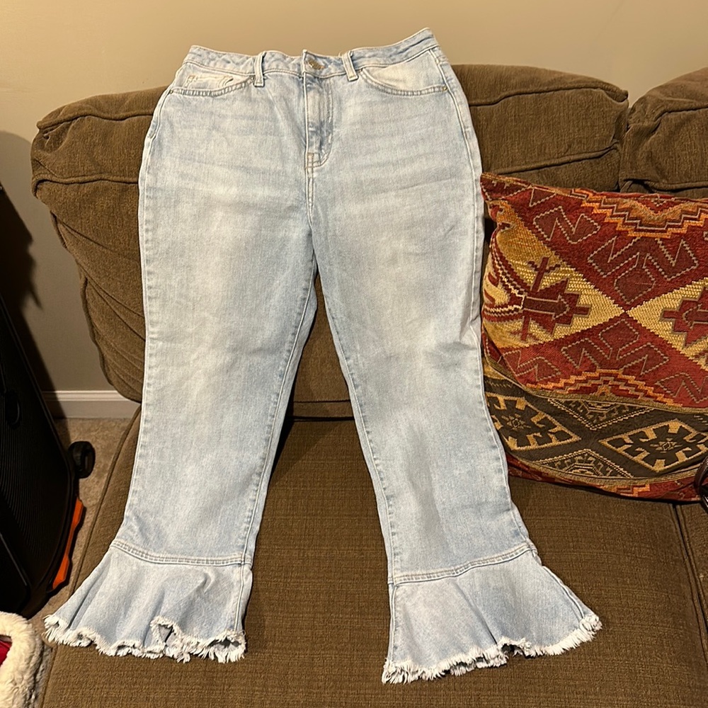 Top shop ankle cut flare jeans